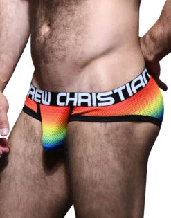 Andrew Christian Pride Mesh Brief W/ Almost Naked 92342 -Underline Fashion Store Jan 92342Brief02