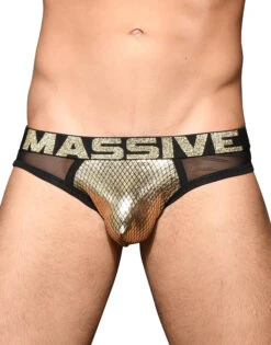 Andrew Christian MASSIVE Golden Mesh Jock 92356