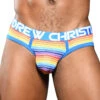 Andrew Christian Sunset Stripe Mesh Brief W/ Almost Naked 92061