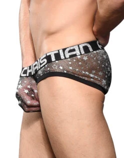 Andrew Christian Sheer Star Sparkle Brief W/ Almost Naked 92066 5 Andrew Christian Sheer Star Sparkle Brief W/ Almost Naked 92066 -Underline Fashion Store June 92066Brief03