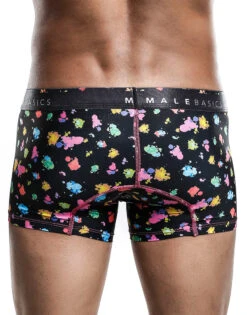 Malebasics Men's Hipster Trunk MB201 -Underline Fashion Store MB201 BLACK SPLASH 5