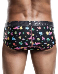 Malebasics Men's Hipster Brief MB203 -Underline Fashion Store MB203 BLACKSPLASH 6