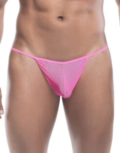 MOB Men's Tulle G-String Underwear MBL07 -Underline Fashion Store MOB MBL07 Hot Pink B 3