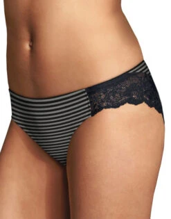 Maidenform Comfort Devotion Lace Back Tanga 40159 -Underline Fashion Store Maidenform 40159 01H Steel Pin Stripe wBlack B