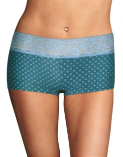 Maidenform Cotton Dream Lace Boyshort 40859 -Underline Fashion Store Maidenform 40859 Artesian Dot B