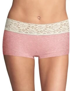 Maidenform Cotton Dream Lace Boyshort 40859 -Underline Fashion Store Maidenform 40859 Gentle Peach wIvory B 2