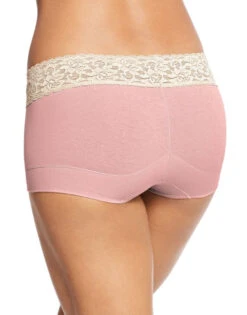 Maidenform Cotton Dream Lace Boyshort 40859 -Underline Fashion Store Maidenform 40859 Gentle Peach w Ivory B