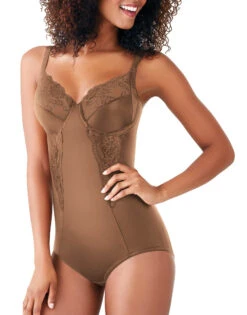 Maidenform Flexees Pretty Collection Body Briefer FL1456 -Underline Fashion Store Maidenform FL1456 Caramel