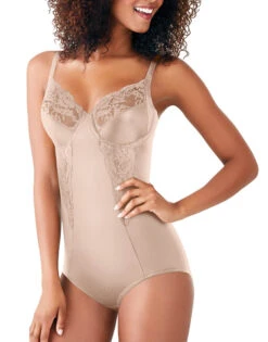 Maidenform Flexees Pretty Collection Body Briefer FL1456 -Underline Fashion Store Maidenform FL1456 Sandshell
