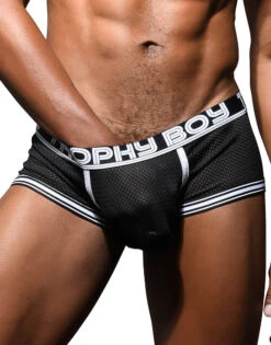Andrew Christian Trophy Boy Mesh Boxer 92397 -Underline Fashion Store Mar 92397Boxer Black01