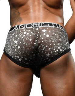 Andrew Christian Metallic Stars Mesh Brief W/ Almost Naked 92444
