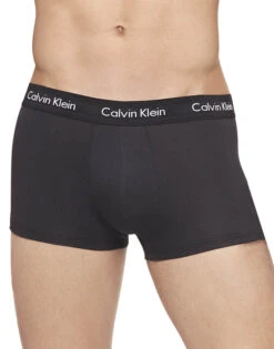 Calvin Klein Cotton Stretch Wicking 3 Pack Low Rise Trunk NB2614 -Underline Fashion Store NB2614 001 alternate1