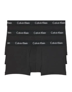 Calvin Klein Cotton Stretch Wicking 3 Pack Low Rise Trunk NB2614 -Underline Fashion Store NB2614 001 main