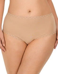 Natori Bliss Cotton Full Brief Panty 755058 -Underline Fashion Store Natori 755058 Cafe B 2