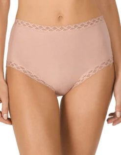Natori Bliss Cotton Full Brief Panty 755058 -Underline Fashion Store Natori 755058 Rose Beige B