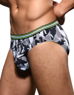 Andrew Christian Camo Boy Brief 3-Pack W/ Almost Naked 92260 -Underline Fashion Store Nov 922603 Pack Grey03