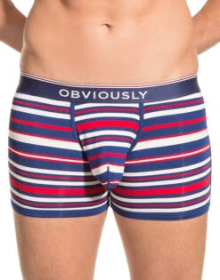 Obviously Men's PrimeMan 3 Inch Boxer Brief A00 25 Obviously Men's PrimeMan 3 Inch Boxer Brief A00 -Underline Fashion Store Obviously A00 Red Navy White 1J B 1