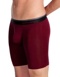 Obviously Men's PrimeMan Long Boxer Brief A01 -Underline Fashion Store Obviously A01 Maroon 1L B 2 ff419845 9622 4beb 817f 35761f170311