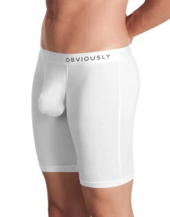 Obviously Men's PrimeMan Long Boxer Brief A01 -Underline Fashion Store Obviously A01 White 1N B 3
