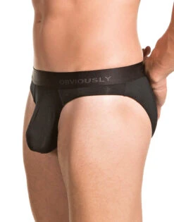 Obviously Men's PrimeMan Hipster Brief A04 -Underline Fashion Store Obviously A04 Black 1A B 2