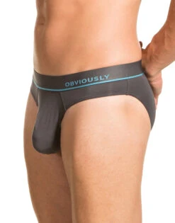 Obviously Men's PrimeMan Hipster Brief A04 -Underline Fashion Store Obviously A04 Titanium 1B B 3
