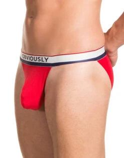 Obviously Men's PrimeMan Bikini Brief A05 -Underline Fashion Store Obviously A05 Red 1D B 2