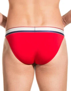 Obviously Men's PrimeMan Bikini Brief A05 -Underline Fashion Store Obviously A05 Red 1D B 3