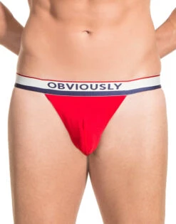 Obviously Men's PrimeMan Jockstrap A07 21 Obviously Men's PrimeMan Jockstrap A07 -Underline Fashion Store Obviously A07 Red 1D B 1
