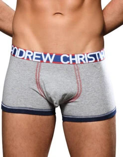 Andrew Christian Almost Naked Cotton Boxer 92183 -Underline Fashion Store Oct 92183Boxer Grey01 001