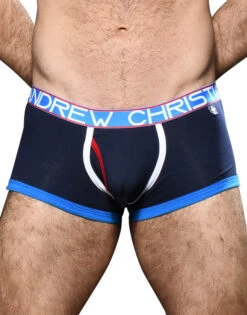 Andrew Christian Fly Tagless Boxer W/ Almost Naked 92188 -Underline Fashion Store Oct 92188Boxer Navy01