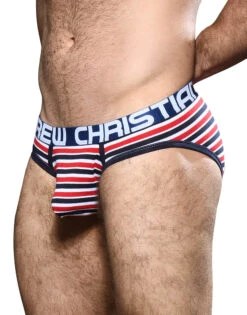 Andrew Christian Avalon Stripe Brief W/ Almost Naked 92214 -Underline Fashion Store Oct 92214Brief02
