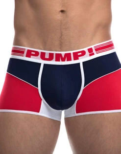 PUMP Academy Free Fit Low Rise Red/White/Navy Trunk 11074