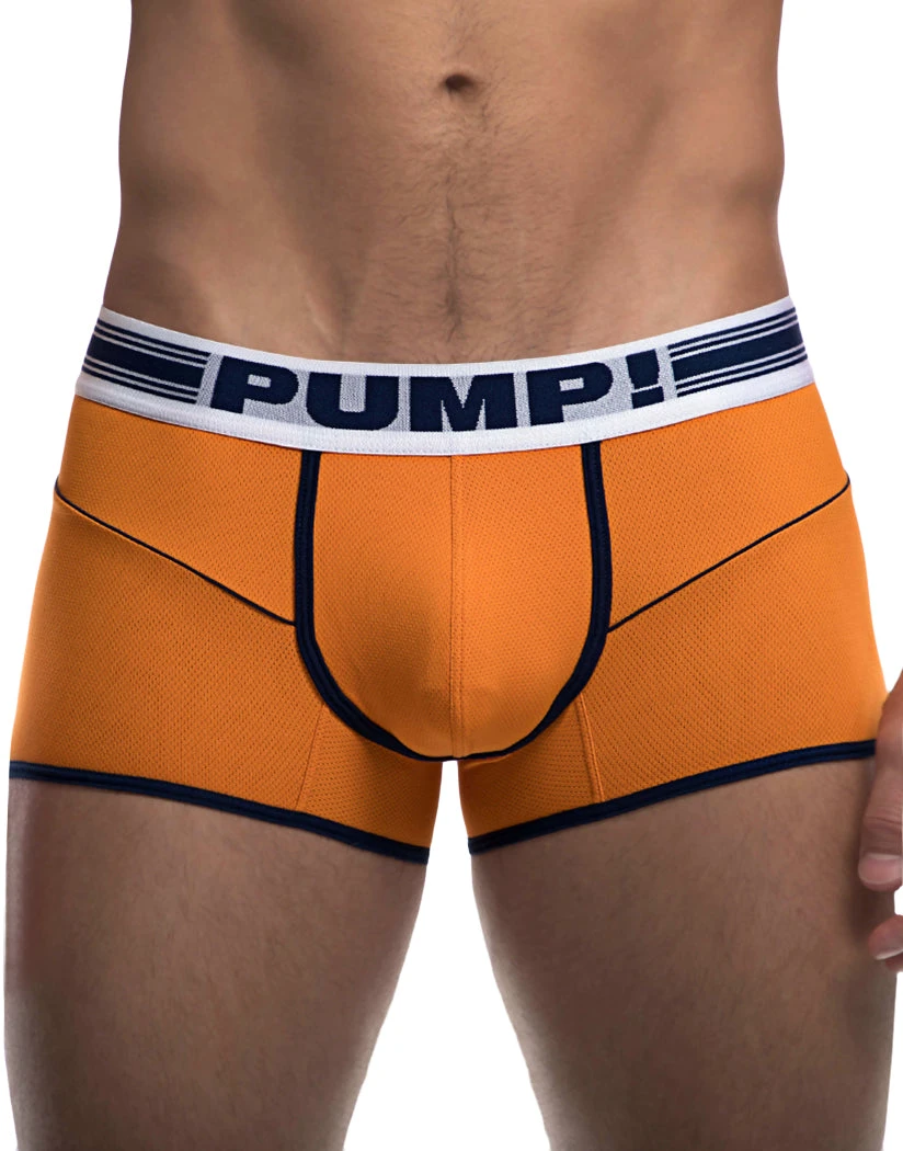 PUMP Varsity Free-Fit Low Rise Cotton Mesh Trunk Orange/White/Navy 11075 1 PUMP Varsity Free-Fit Low Rise Cotton Mesh Trunk Orange/White/Navy 11075