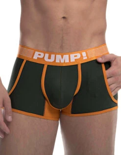 PUMP! Squad Low Rise Cotton Mesh Jogger Trunk Green/Orange/White 11080