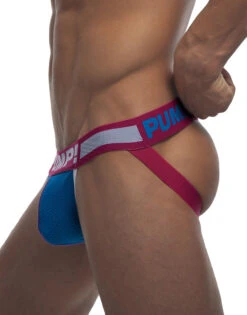 PUMP! Men's Sugar Rush Low Rise Mesh Jock 15026 -Underline Fashion Store PUMP 15026 Blue B 2