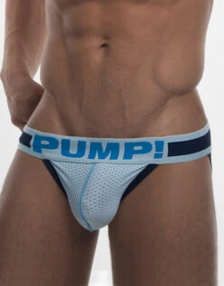 PUMP! Men's True Blue Low Rise Mesh Jock 15027 -Underline Fashion Store PUMP 15027 True Blue B 1