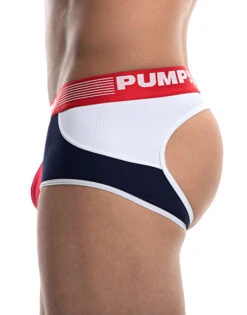 PUMP Academy Access Backless Trunk Navy/Red/White 15037 -Underline Fashion Store PUMP 15037 Navy Red B 2