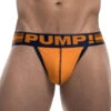 PUMP Varsity Low Rise Cotton Mesh Jockstrap Orange/Military Green 15040
