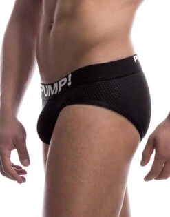 PUMP! Men's Classic Low Rise Mesh Black Briefs 12007 -Underline Fashion Store PUMP 12008 Black B 2