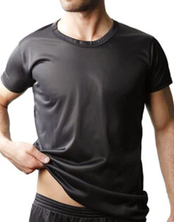 Players Tricot Nylon Crew T-Shirt NTS1 -Underline Fashion Store Players NTS1 Black T