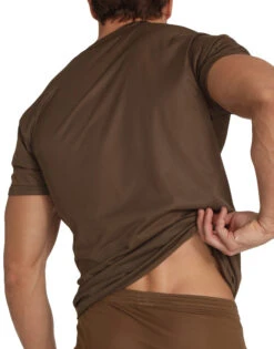 Players Tricot Nylon Crew T-Shirt NTS1 -Underline Fashion Store Players NTS1 Brown T 2