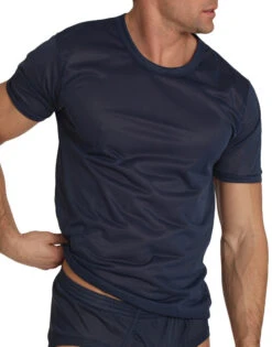 Players Tricot Nylon Crew T-Shirt NTS1 -Underline Fashion Store Players NTS1 Navy T 1