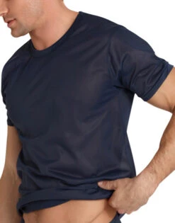 Players Tricot Nylon Crew T-Shirt NTS1 -Underline Fashion Store Players NTS1 Navy T 3