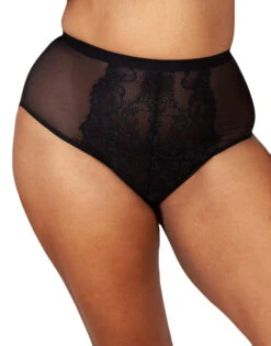 Playful Promises Gabi Fresh X Playful Promises Bella Lace High Waist Brief PPGHW041 -Underline Fashion Store Playful Promises PPGHW041 Black B 1