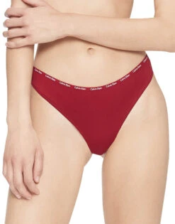 Calvin Klein Women Signature Cotton 5-Pack Thong QD3712 -Underline Fashion Store QD3712 900 alternate1