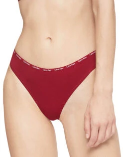 Calvin Klein Women Signature Cotton 5-Pack Thong QD3712 -Underline Fashion Store QD3712 900 alternate3