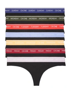 Calvin Klein Women CK One Cotton 7-Pack Thong QF5937
