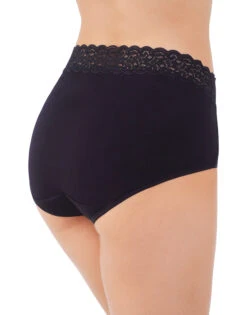 Vanity Fair Flattering Lace Cotton Brief 13396 -Underline Fashion Store Vanity Fair 13396 Midnight Black B 2