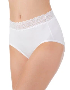 Vanity Fair Flattering Lace Cotton Brief 13396 -Underline Fashion Store Vanity Fair 13396 Star White B
