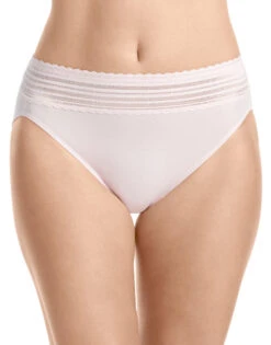 Warner's No Pinching No Problems Lace Trim Hi Cut Briefs 5109J -Underline Fashion Store Warner s 5109J Pale Pink B